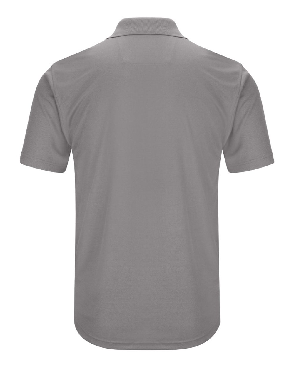 Front View of GY-Grey Short Sleeve Performance Knit Pocketless Core Polo - SK96