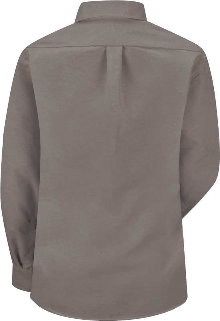 Rear View of GY-Grey Women&#39;s Executive Dress Shirt - SR71