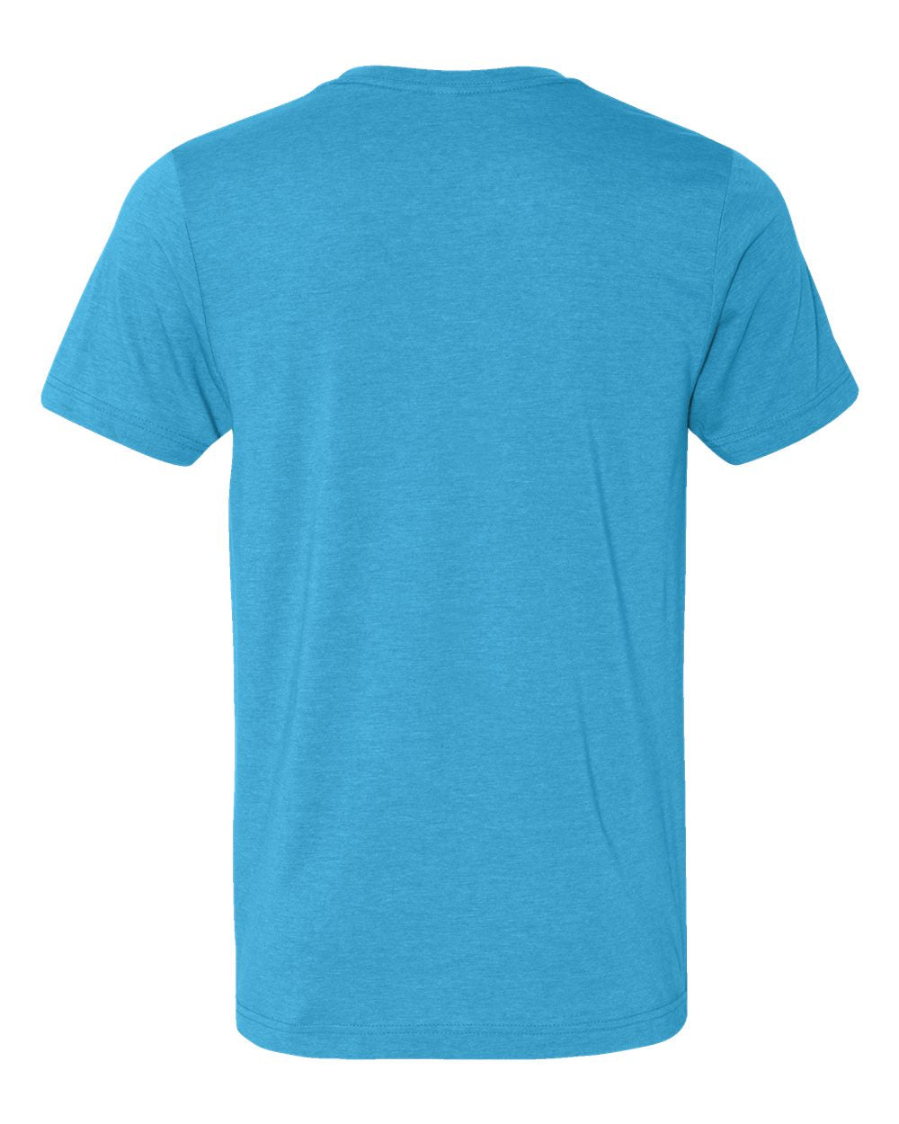 Front View of Heather Aqua CVC Jersey Tee - 3001CVC