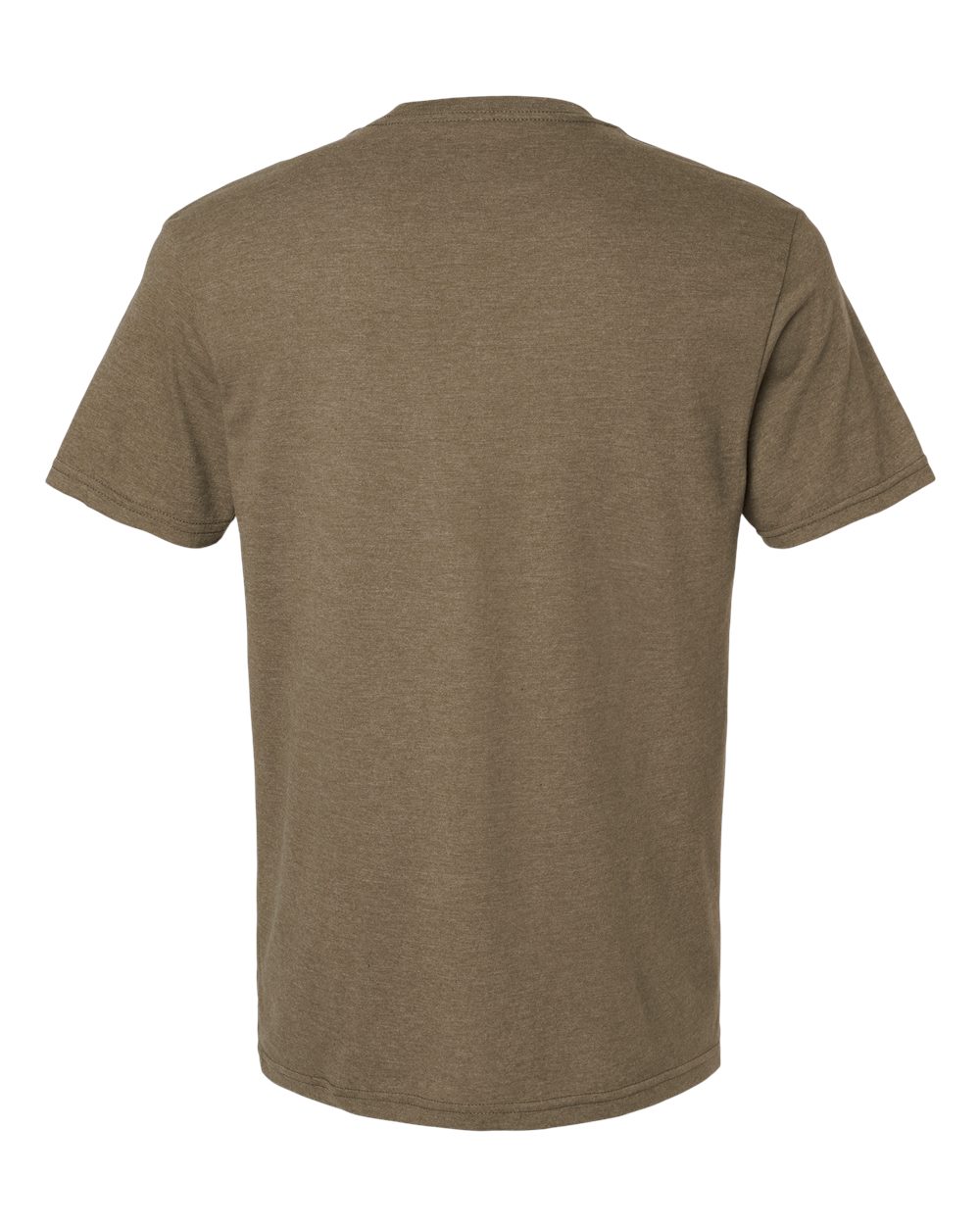 Front View of Heather Army CVC V-Neck Tee - 2006CVC