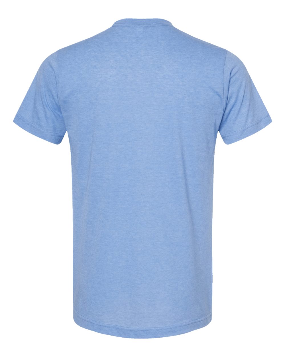 Front View of Heather Athletic Blue Poly-Rich T-Shirt - 241