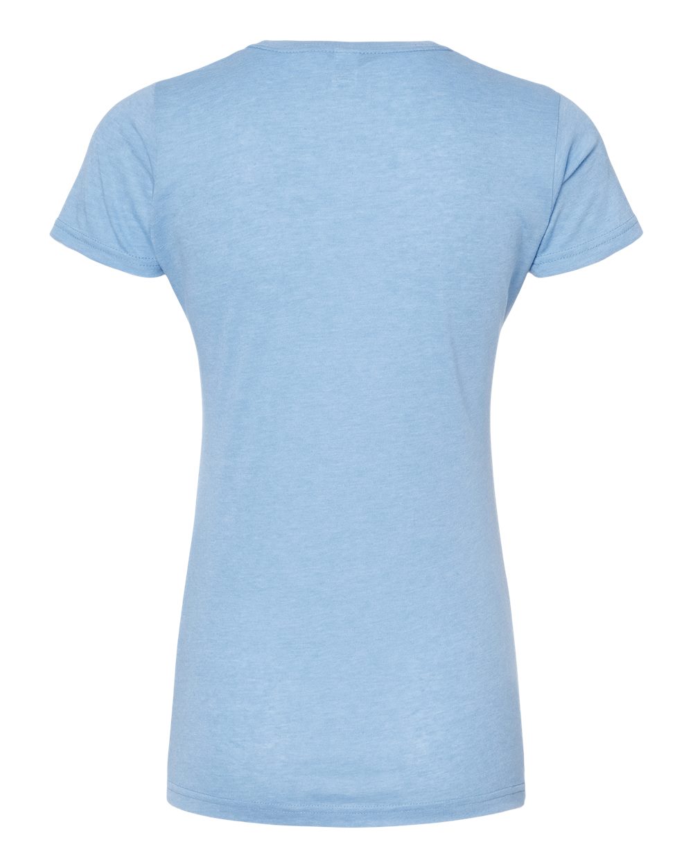 Front View of Heather Athletic Blue Women's Poly-Rich T-Shirt - 240