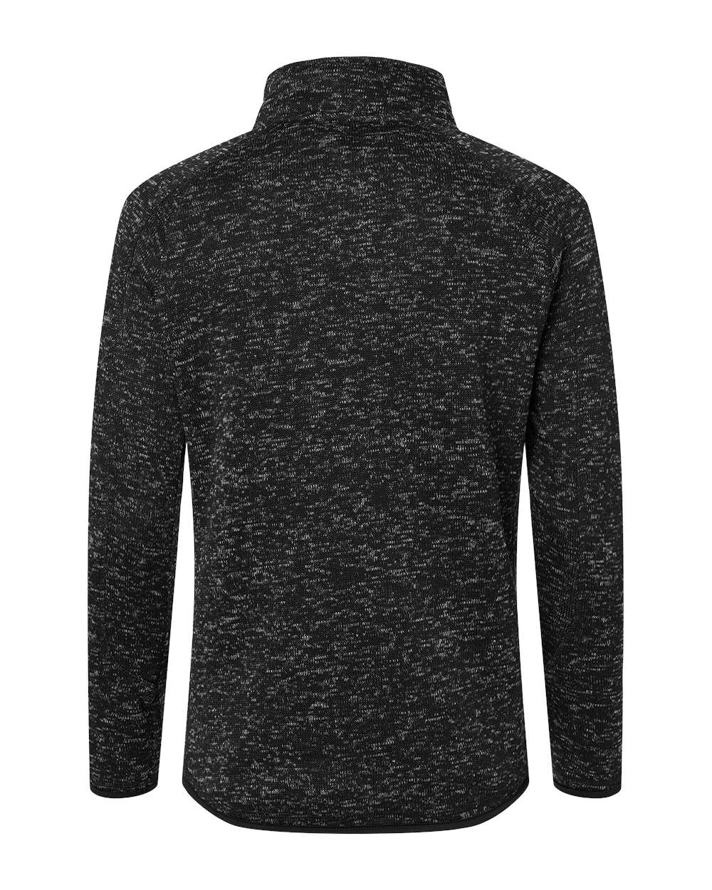 Rear View of Heather Black Women&#39;s Sweater Knit Jacket - 5901