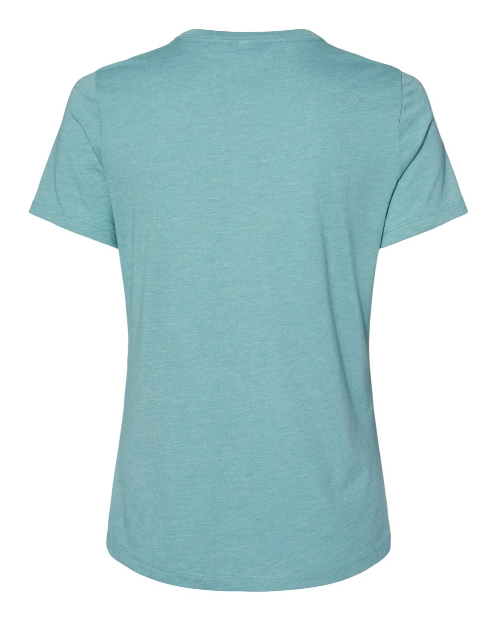 Front View of Heather Blue Lagoon Women’s Relaxed Fit Heather CVC Tee - 6400CVC