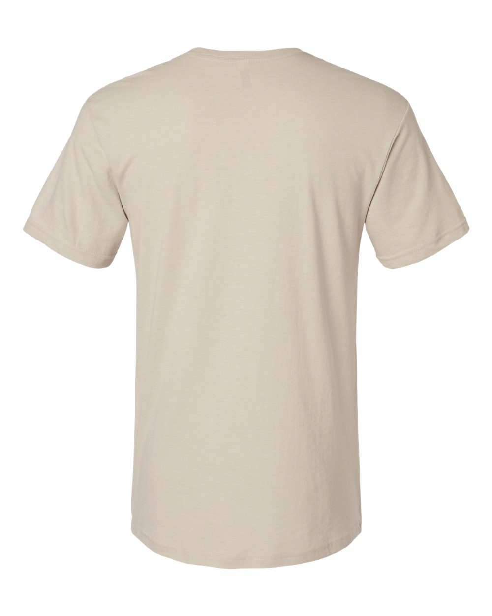 Front View of Heather Bone CVC V-Neck Tee - 2006CVC