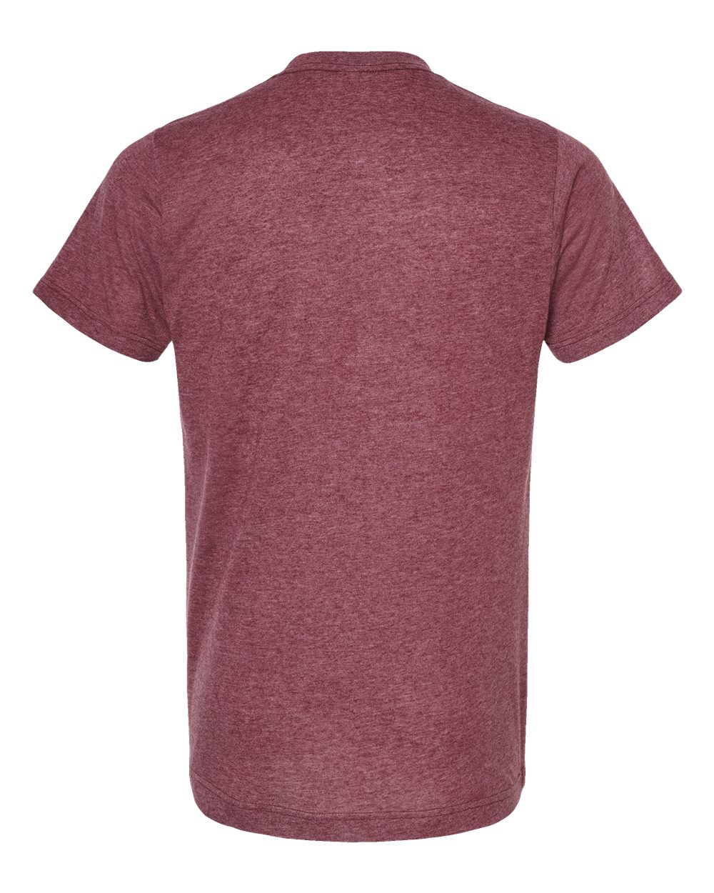 Front View of Heather Burgundy Poly-Rich T-Shirt - 241