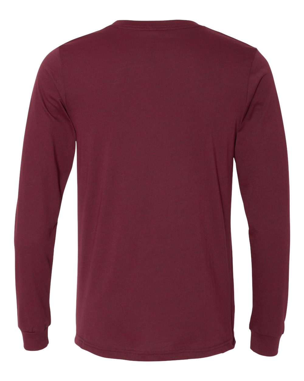 Front View of Heather Cardinal Heather CVC Long Sleeve Tee - 3501CVC