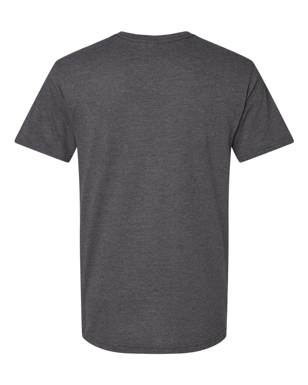 Front View of Heather Charcoal CVC V-Neck Tee - 2006CVC