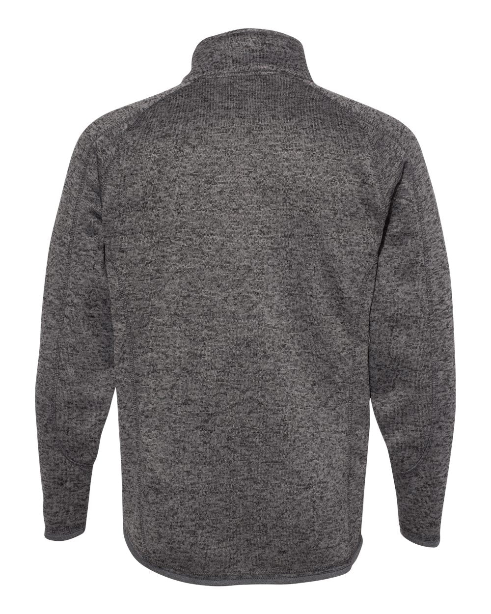 Rear View of Heather Charcoal Sweater Knit Jacket - 3901