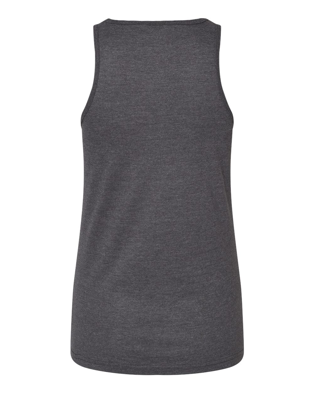Rear View of Heather Charcoal Women's CVC Tank - 101CVC