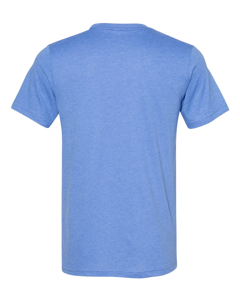 Front View of Heather Columbia Blue Sueded Tee - 3301