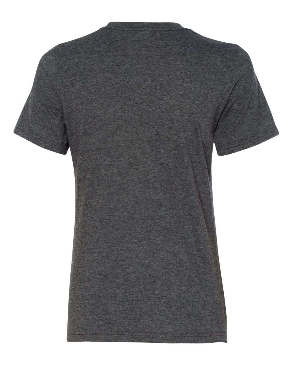 Rear View of Heather Dark Grey Softstyle® Women’s Lightweight T-Shirt - 880