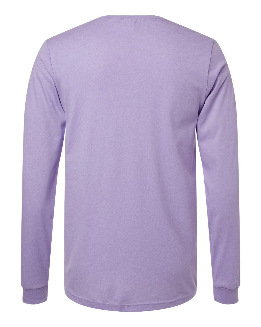 Front View of Heather Dark Lavender Heather CVC Long Sleeve Tee - 3501CVC