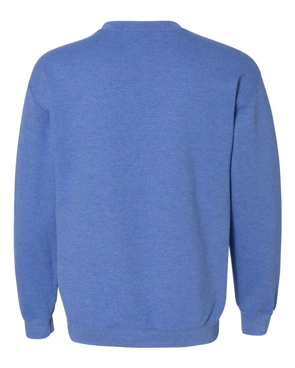 Front View of Heather Deep Royal Heavy Blend™ Crewneck Sweatshirt - 18000