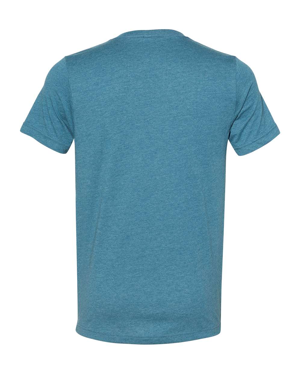 Front View of Heather Deep Teal Heather CVC V-Neck Tee - 3005CVC