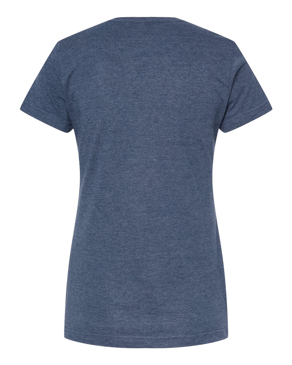 Rear View of Heather Denim Women&#39;s Fine Jersey Classic Fit T-Shirt - 216