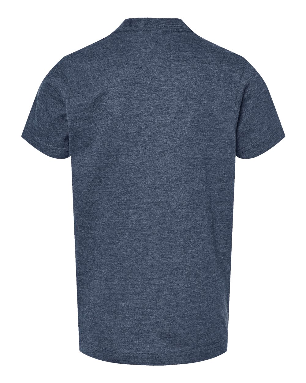 Front View of Heather Denim Youth Fine Jersey T-Shirt - 235