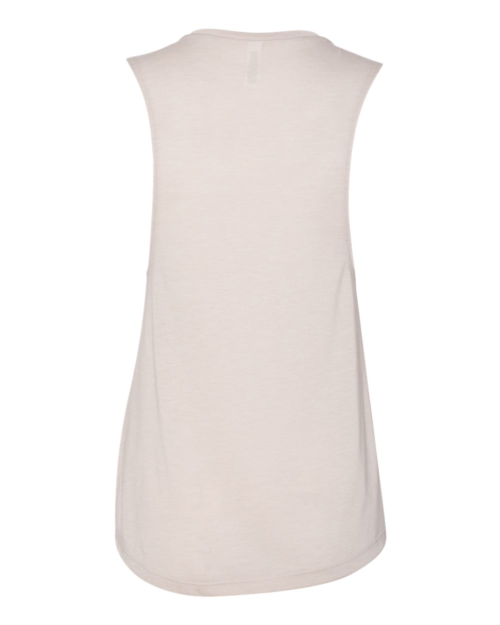 Front View of Heather Dust Women's Flowy Scoop Muscle Tank - 8803