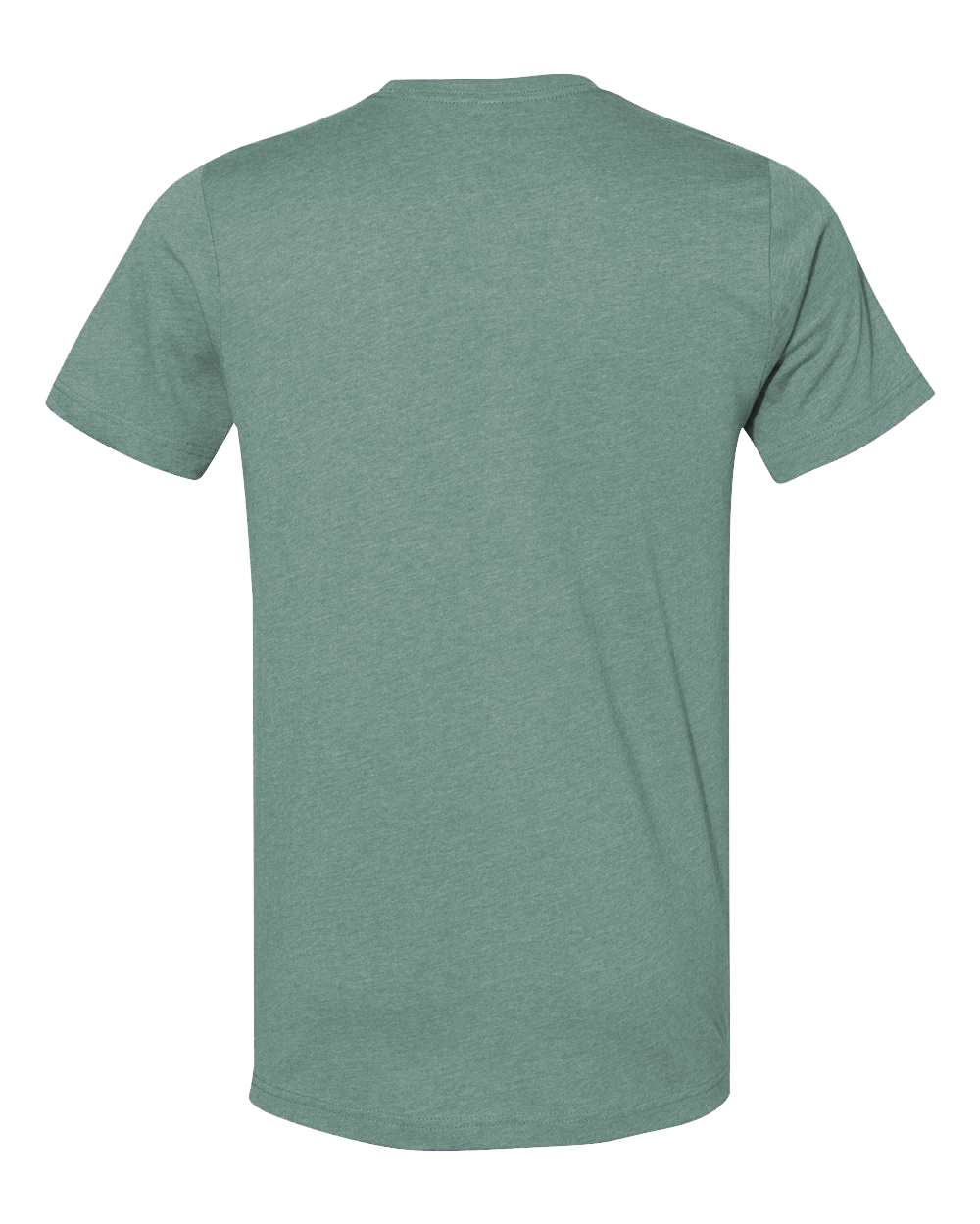 Front View of Heather Dusty Blue CVC Jersey Tee - 3001CVC