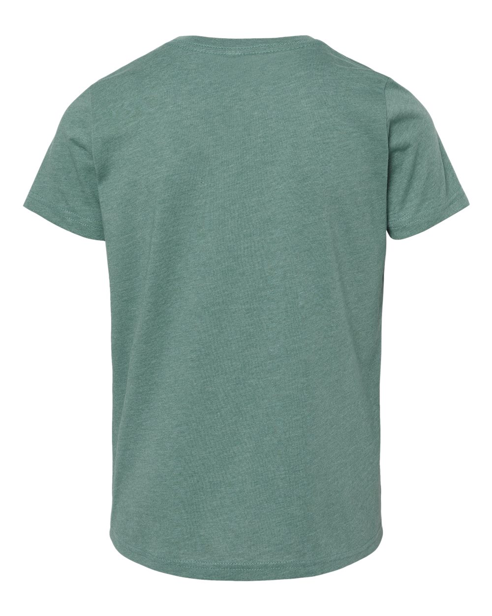 Front View of Heather Dusty Blue Youth CVC Jersey Tee - 3001YCVC