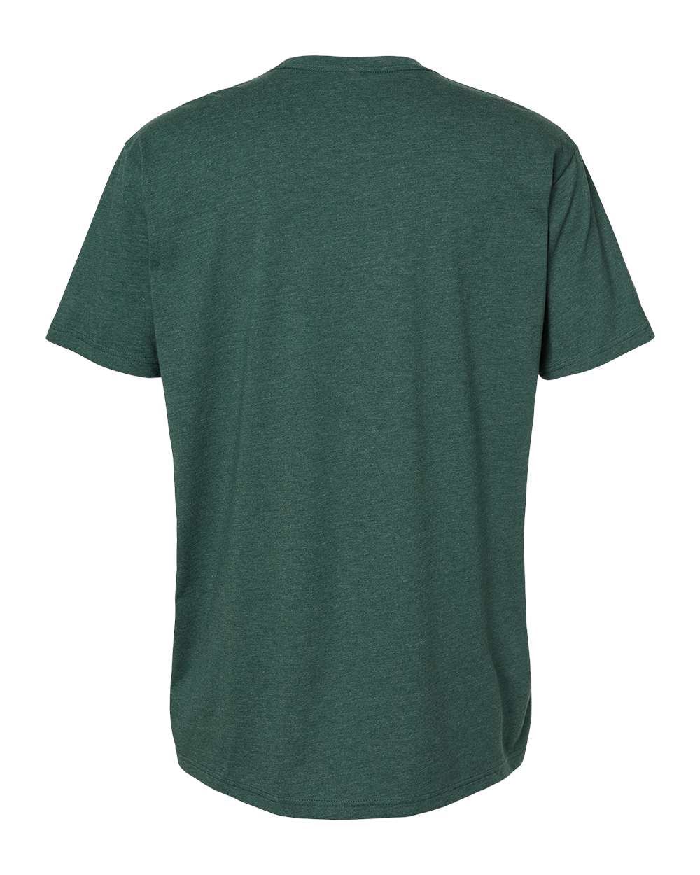 Rear View of Heather Forest Green CVC T-Shirt - 6210
