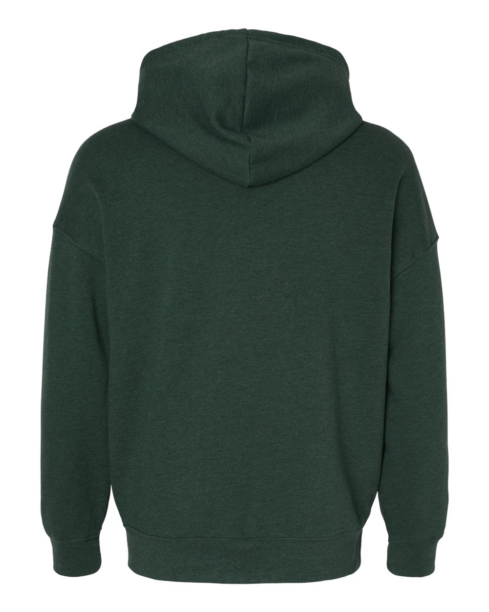 Front View of Heather Forest Sponge Fleece DTM Full-Zip Hoodie - 3759