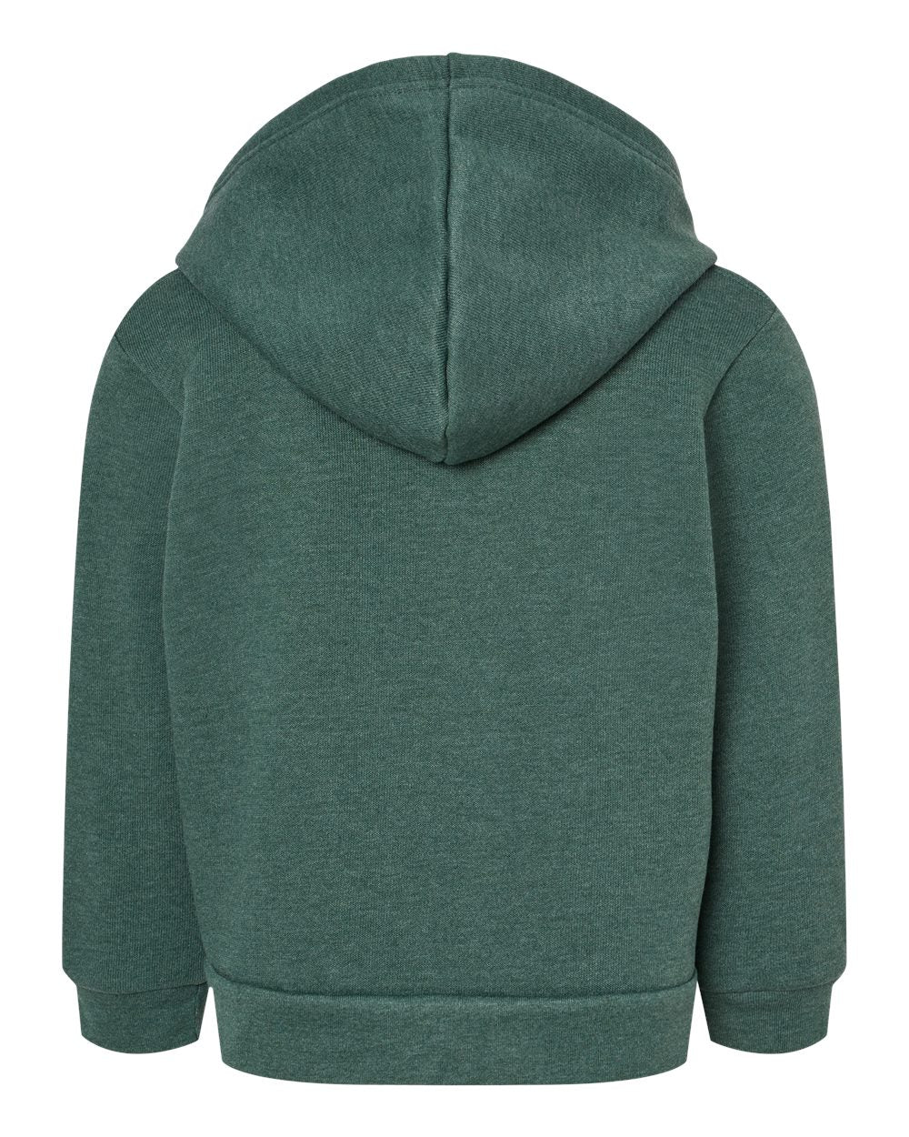 Front View of Heather Forest Toddler Sponge Fleece Full-Zip Hoodie - 3739T