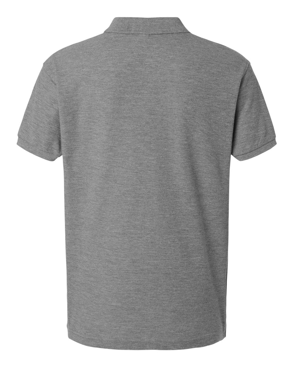 Front View of Heather Granite Pique Polo - 62800