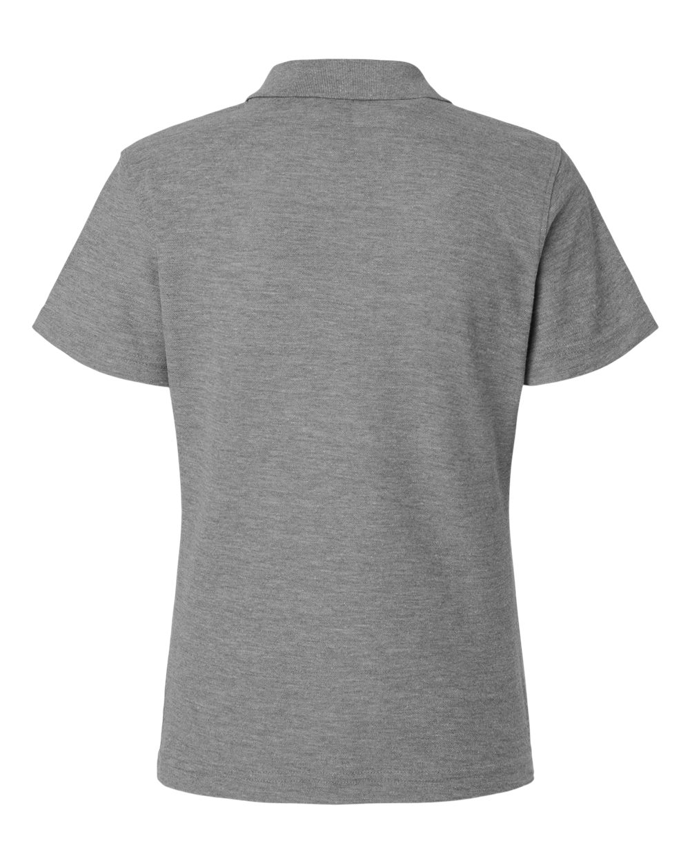 Front View of Heather Granite Women's Pique Polo - 62800L