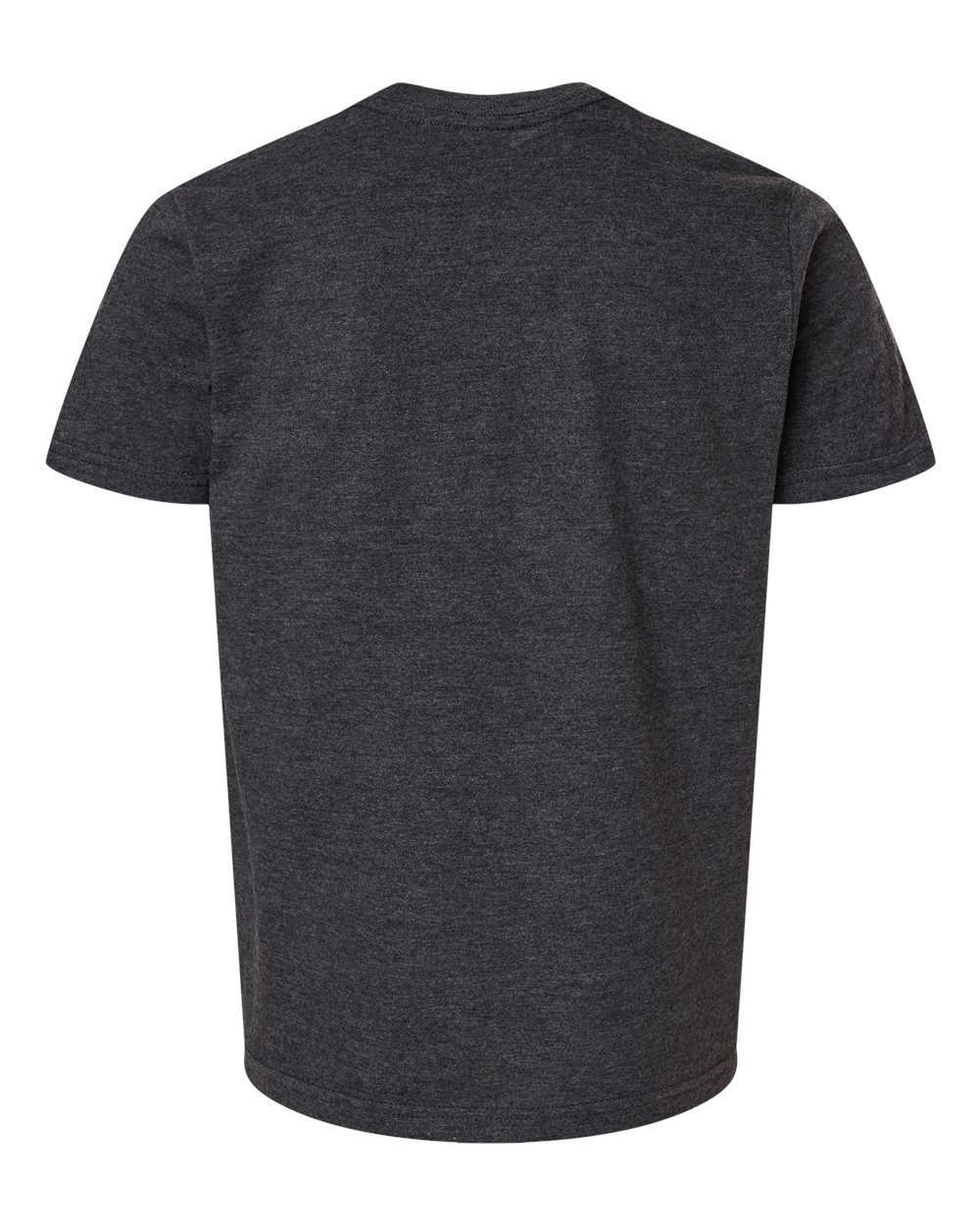 Front View of Heather Graphite Youth Fine Jersey T-Shirt - 235