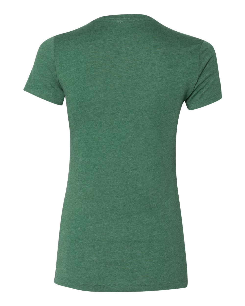 Front View of Heather Grass Green Women's Slim Fit Tee - 6004