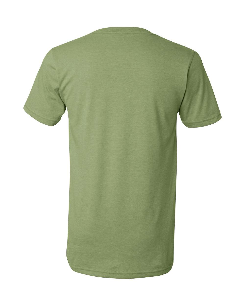 Front View of Heather Green Heather CVC V-Neck Tee - 3005CVC
