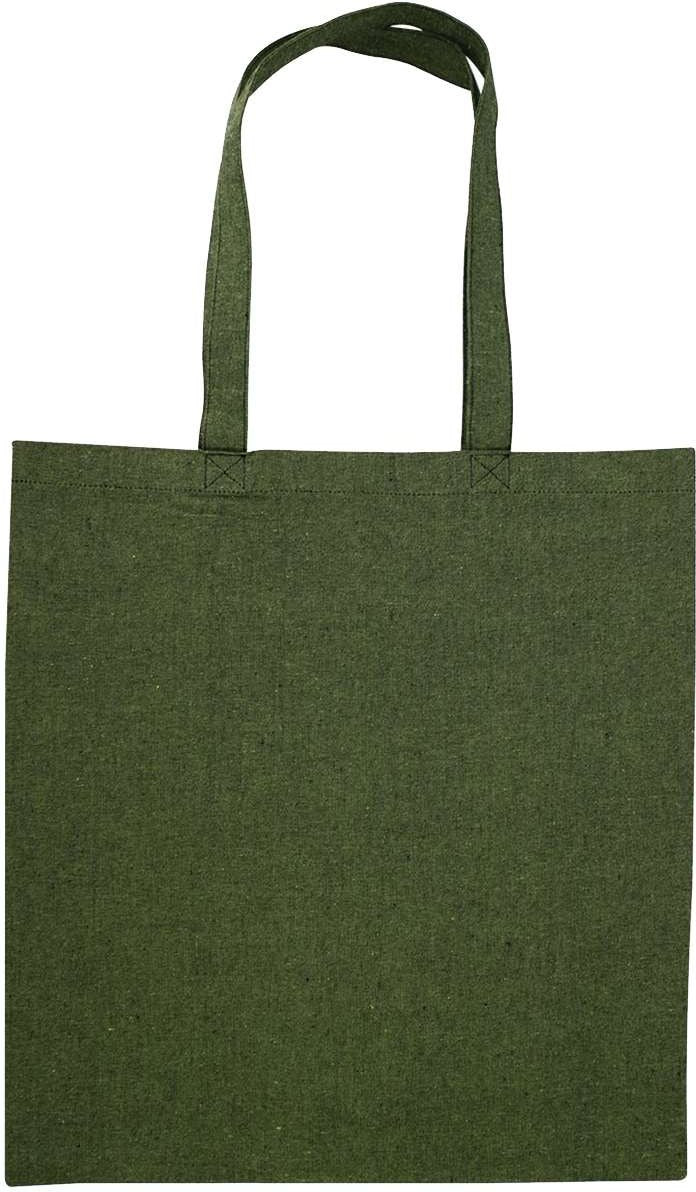 Front View of Heather Green Nicole Recycled Tote - 8860R