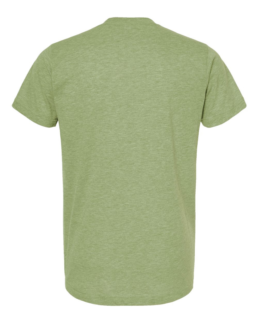 Front View of Heather Green Poly-Rich T-Shirt - 241