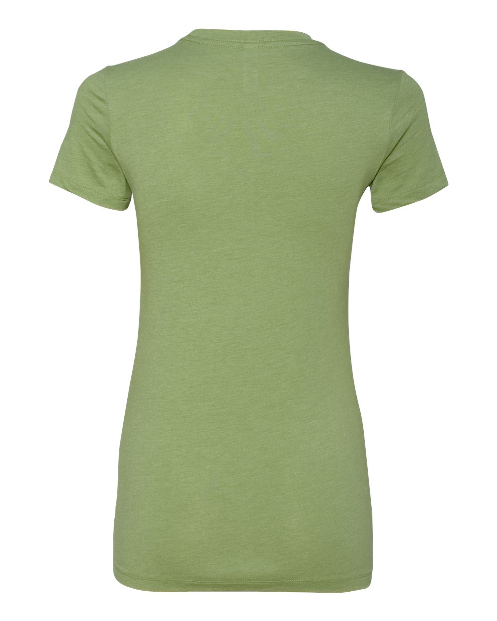 Rear View of Heather Green Women&#39;s Slim Fit Tee - 6004