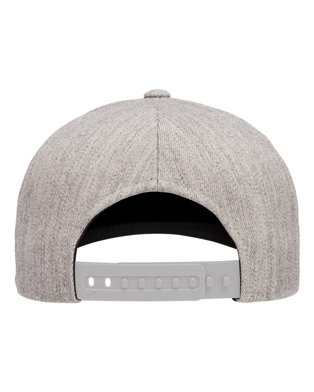 Front View of Heather Grey 110® Snapback Cap - 110F