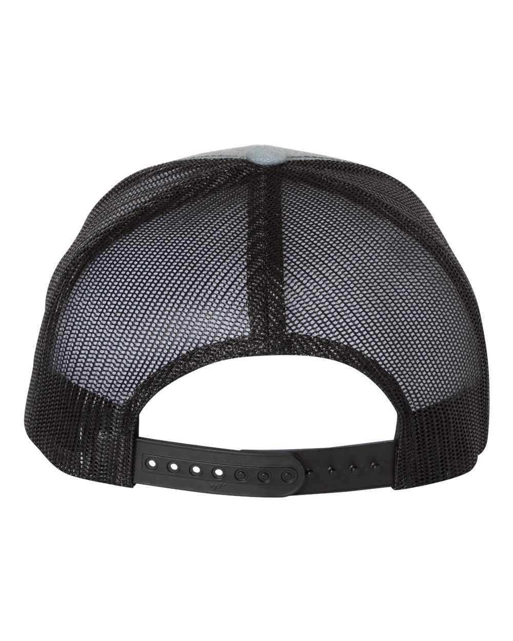 Front View of Heather Grey/ Black Retro Trucker Cap - 6606
