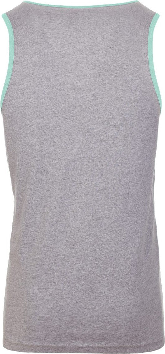 Front View of Heather Grey/ Cancun Cotton Muscle Tank - 3633