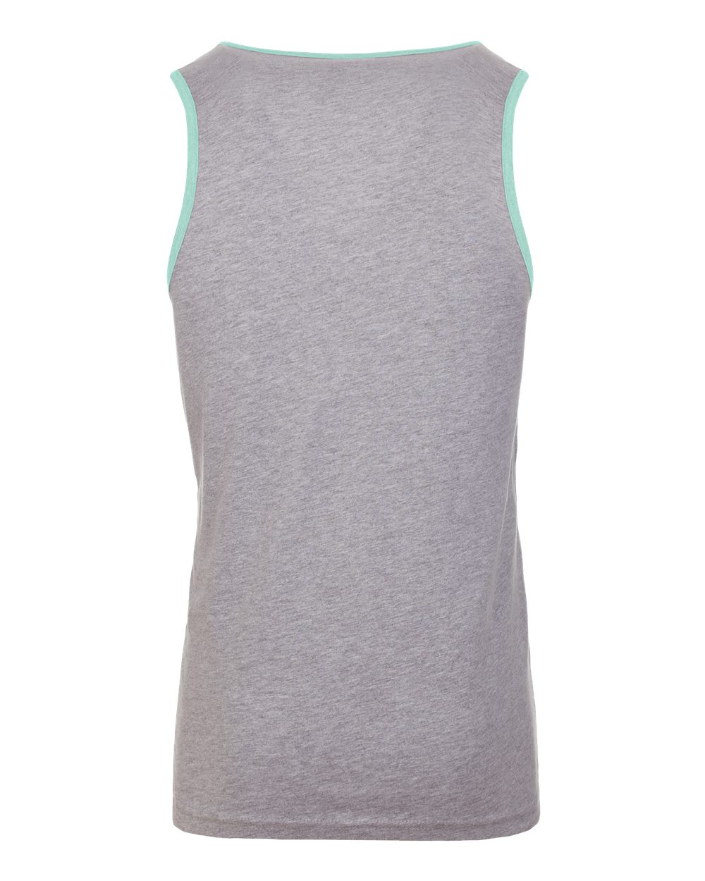 Front View of Heather Grey/ Cancun Cotton Muscle Tank - 3633