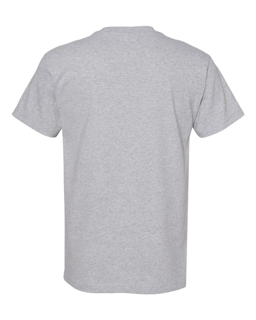 Front View of Heather Grey Heavyweight Cotton Tee - 1301