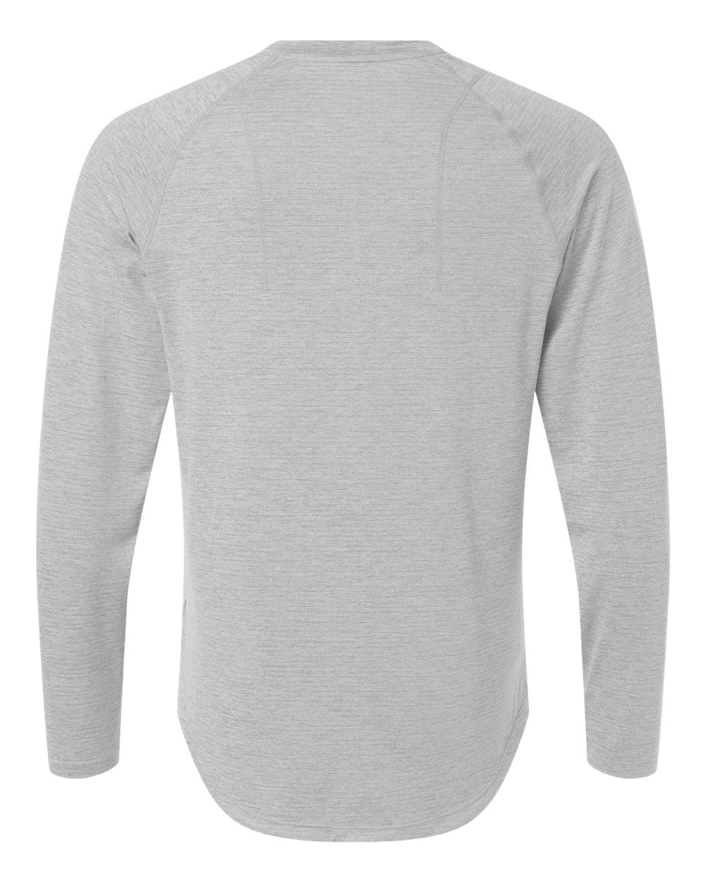Front View of Heather Grey Men's Enzo Long Sleeve T-Shirt - LSM00T018 plain
