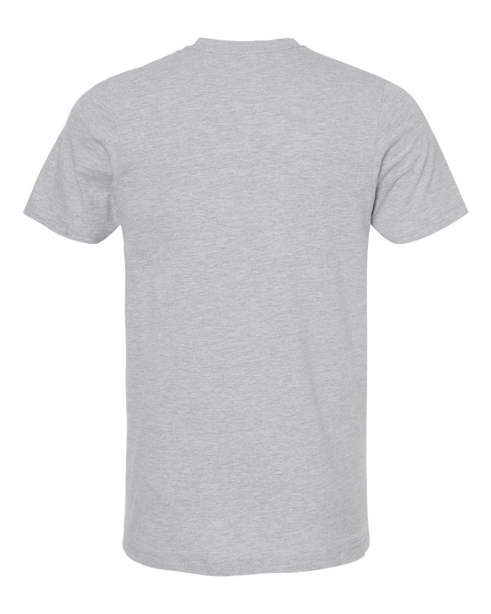 Front View of Heather Grey Premium Cotton T-Shirt - 502