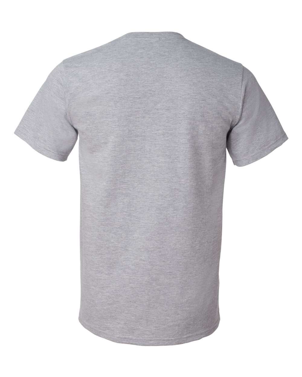 Rear View of Heather Grey Softstyle® Lightweight T-Shirt - 980