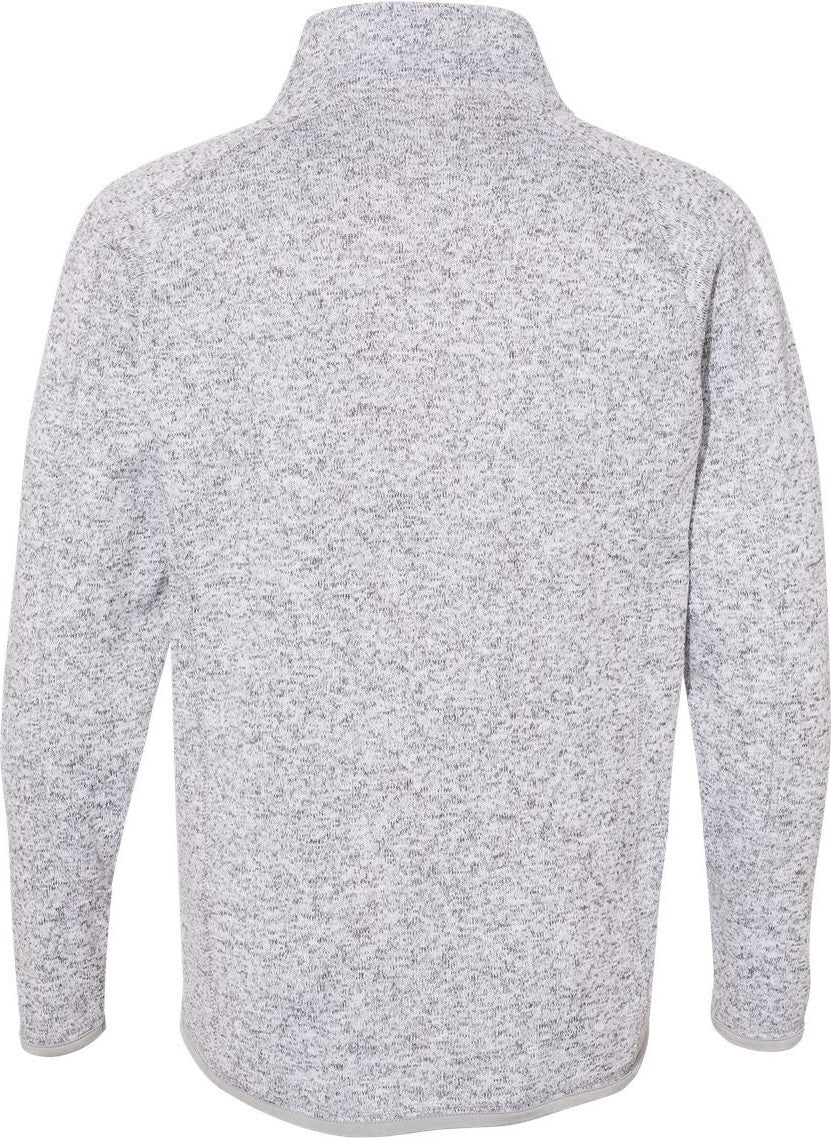 Rear View of Heather Grey Sweater Knit Jacket - 3901