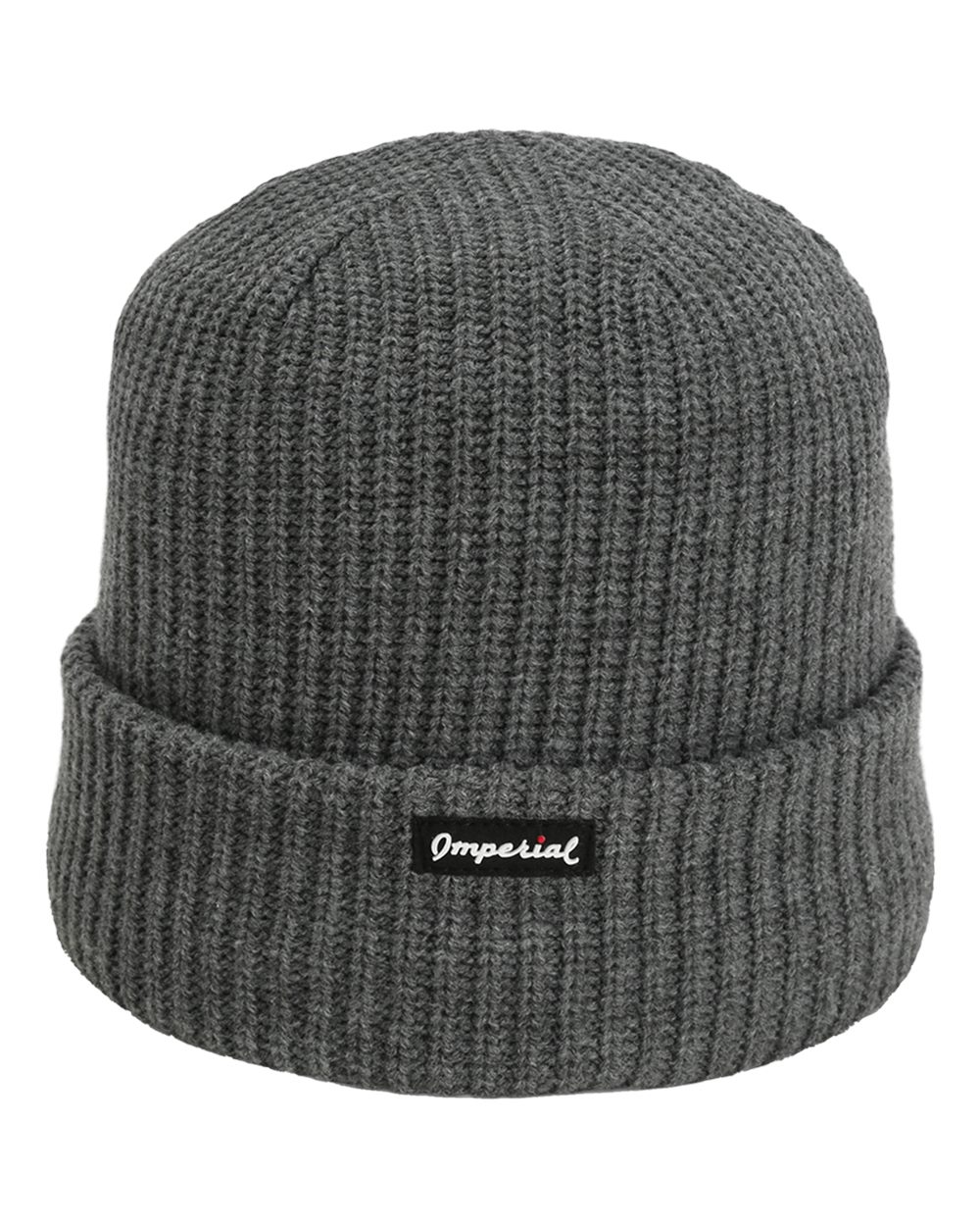Front View of Heather Grey The Mogul Cuffed Beanie - 6020