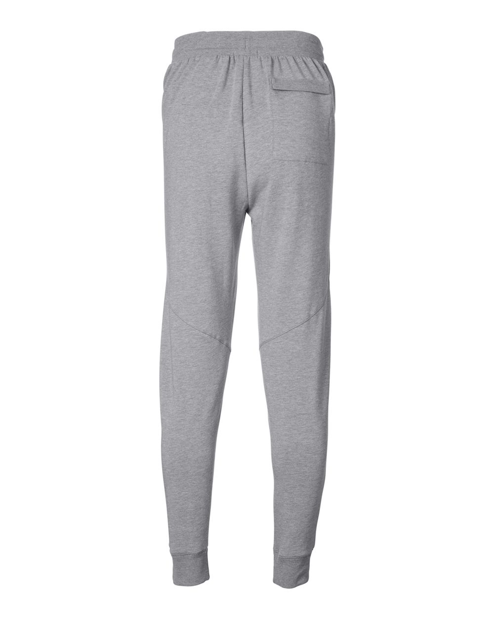 Rear View of Heather Grey Varsity Joggers - TM764