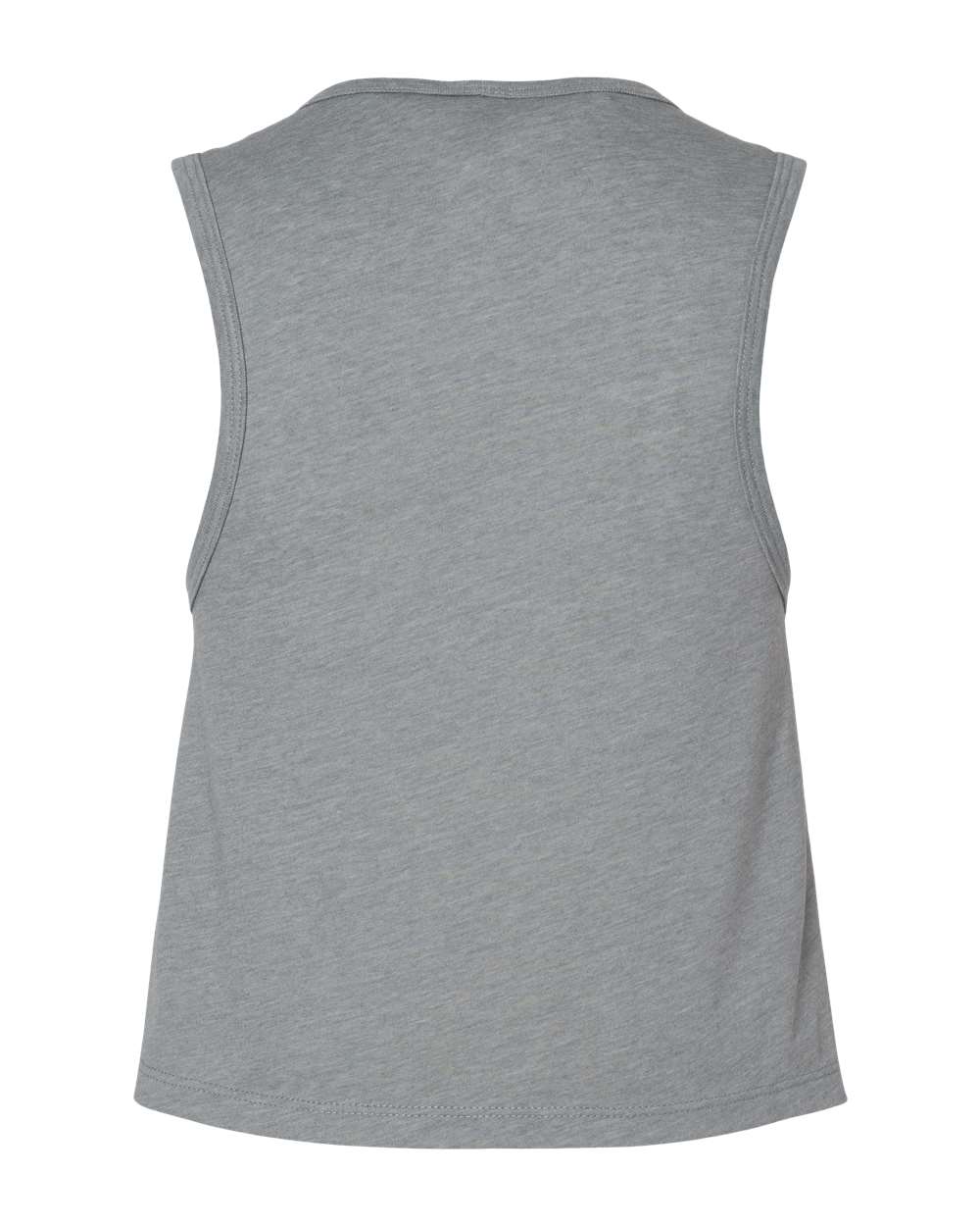 Front View of Heather Grey Women's Festival Crop Tank - 5083