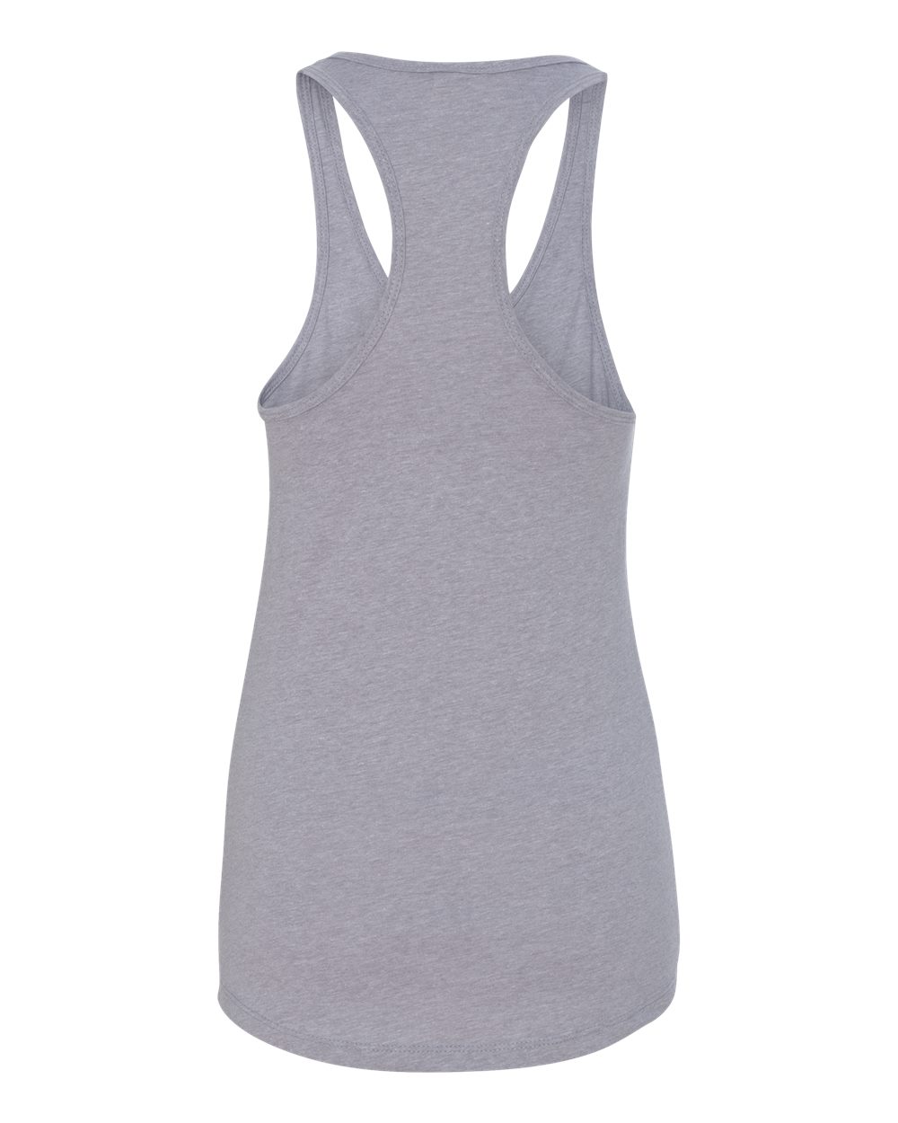Rear View of Heather Grey Women&#39;s Ideal Racerback Tank - 1533