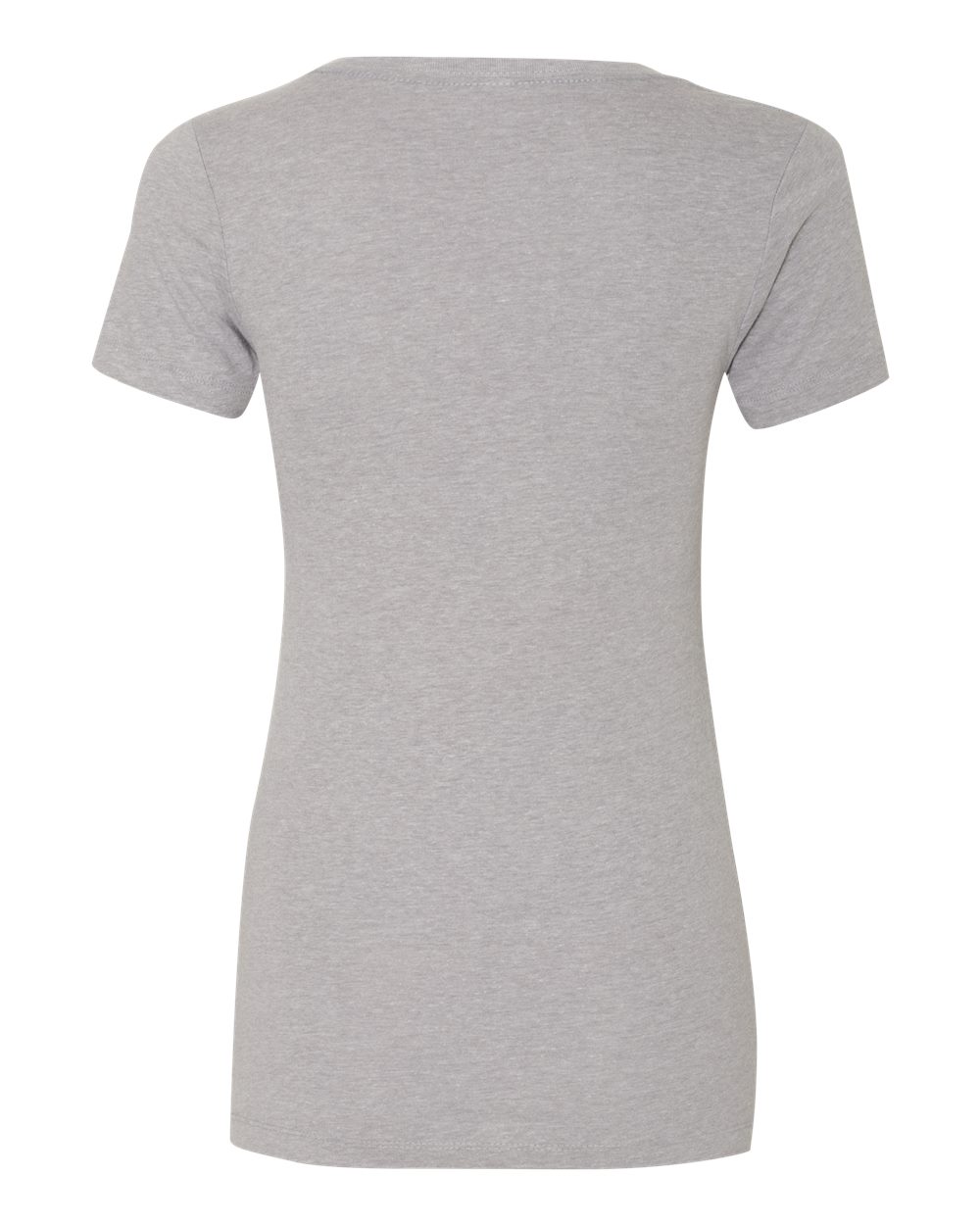 Front View of Heather Grey Women's Ideal V-Neck T-Shirt - 1540