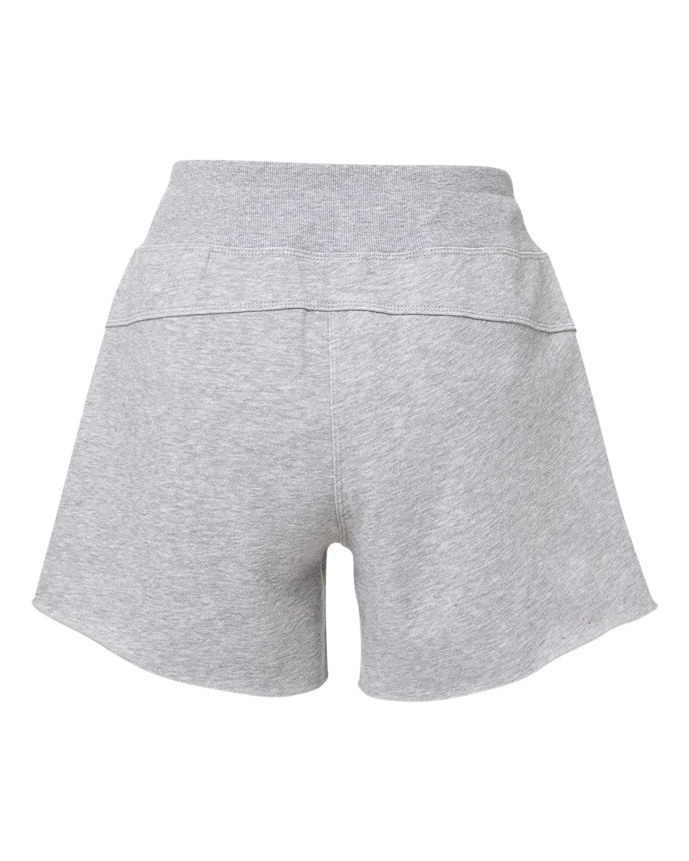 Rear View of Heather Grey Women's Jolene Fundamental Fleece Shorts - W23151 plain
